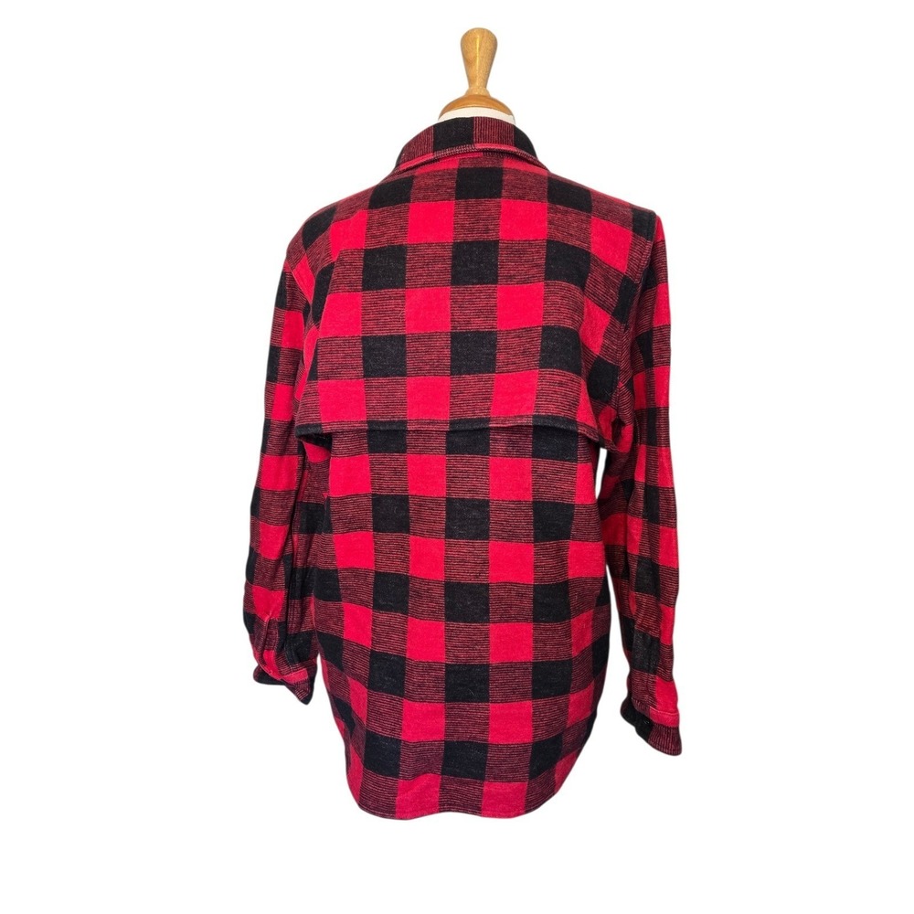 Dakota Heavy Flannel‎ Buffalo Plaid Shirt Jacket Red Black Lumberjack Workwear L - Picture 5 of 9